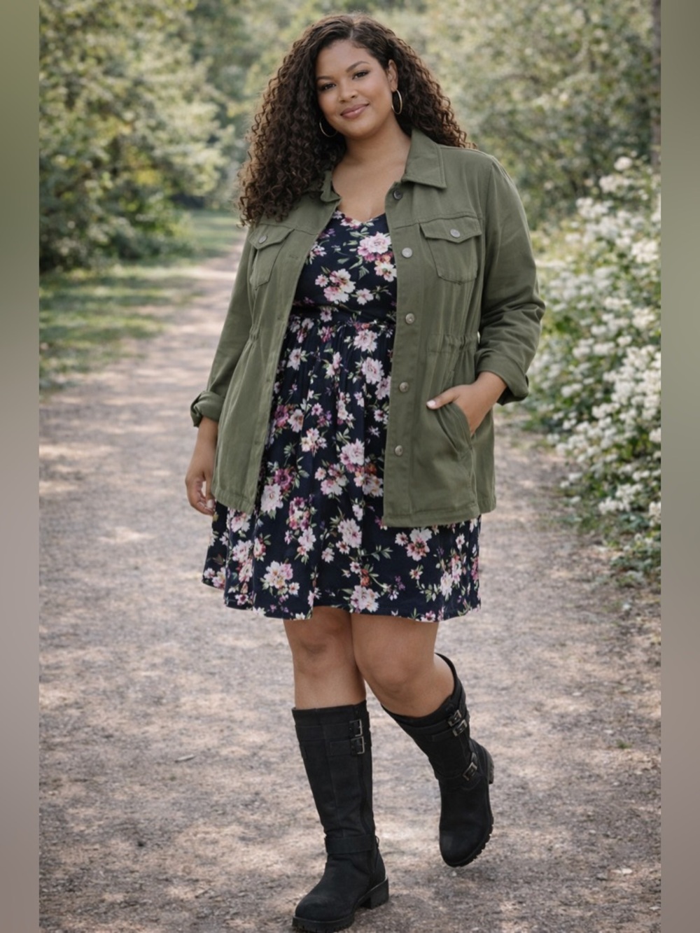 Cute boots! PENN wide width calf winter Black Knee-High Boots with Buckle Detail